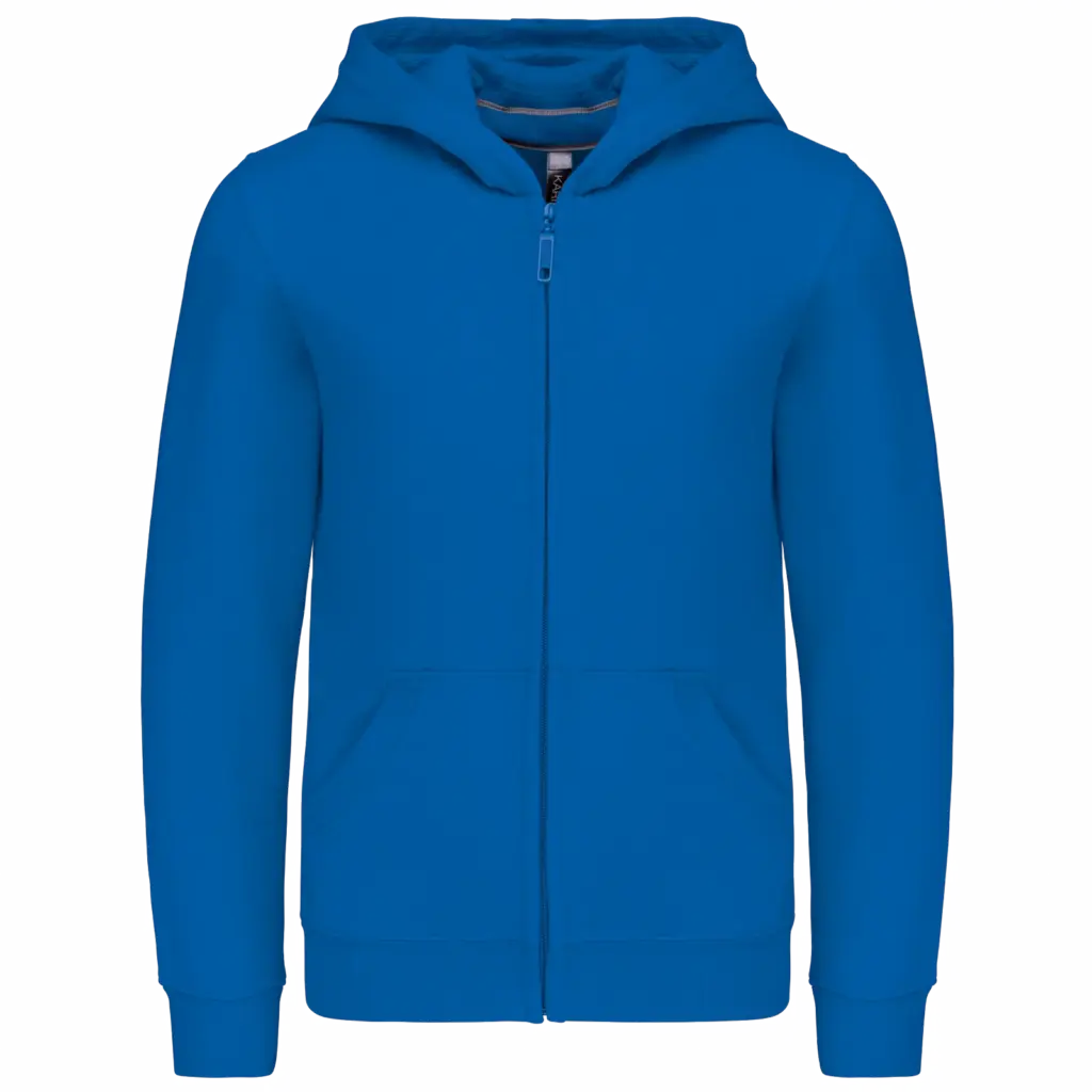 Kinder sweatvest met capuchon, light royal blue — productfoto 13