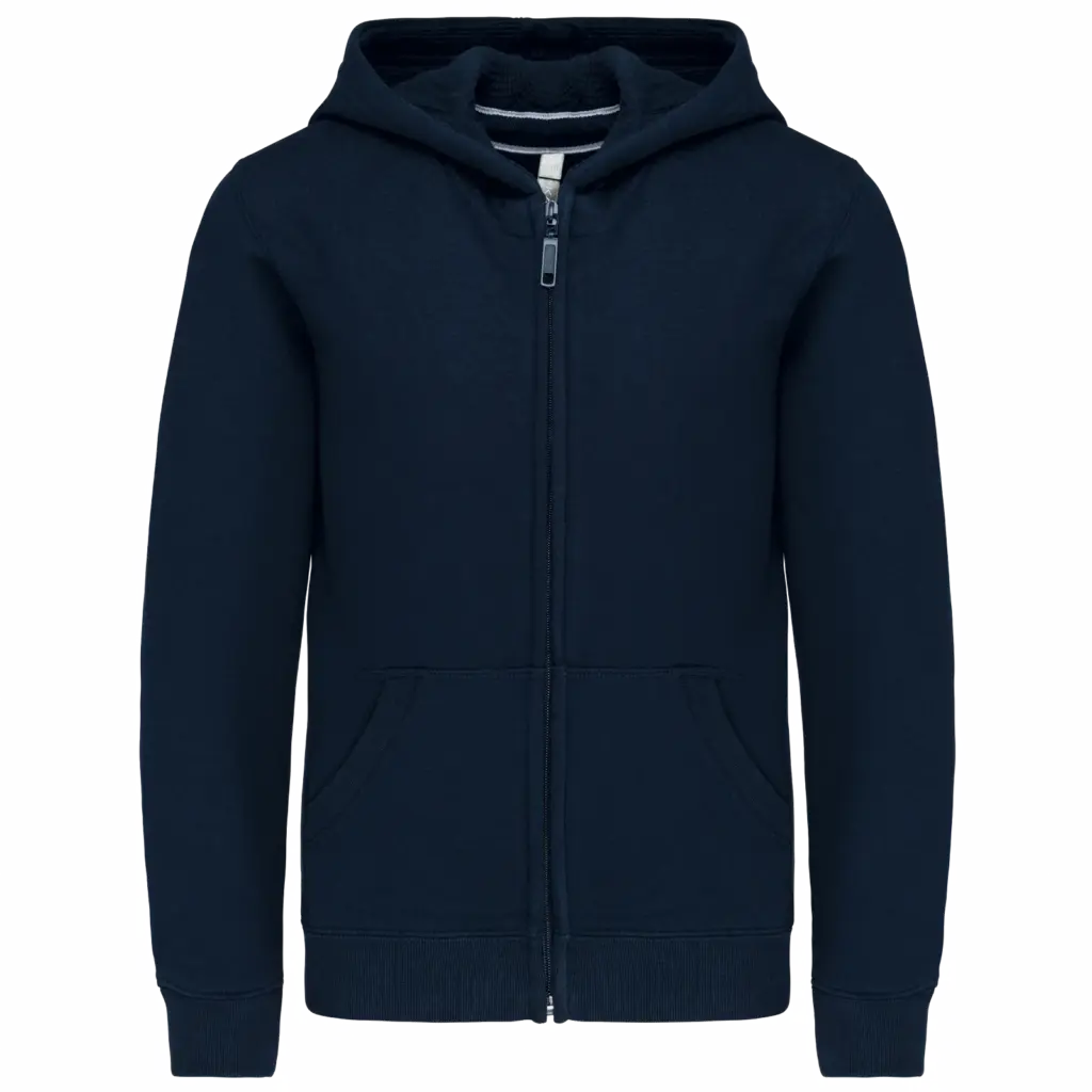Kinder sweatvest met capuchon, navy — productfoto 16
