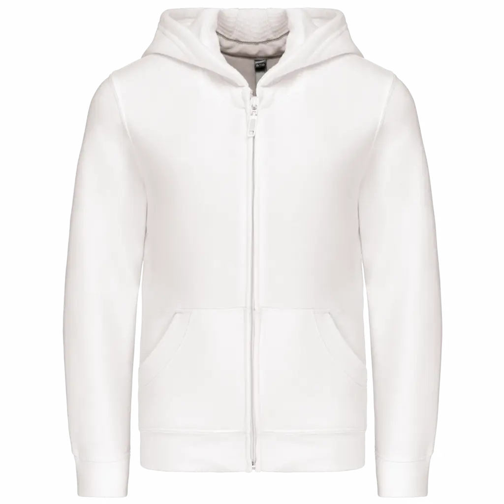 Kinder sweatvest met capuchon, white — productfoto 25