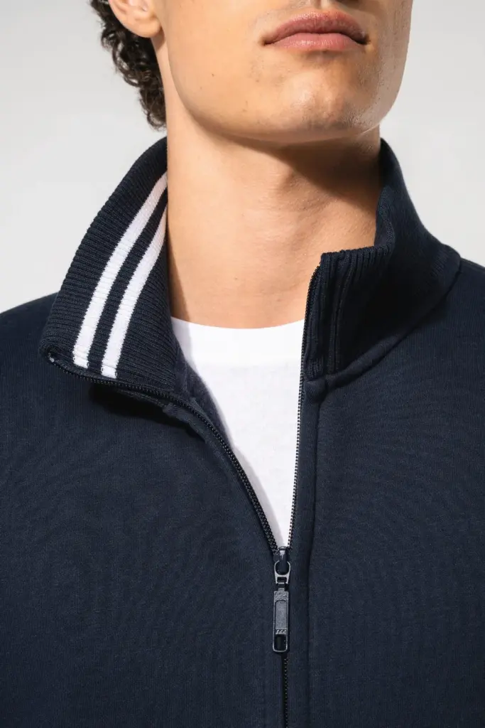 K456-3_2026 - Hidalgo-werbeartikel Herensweater met rits — productfoto 3