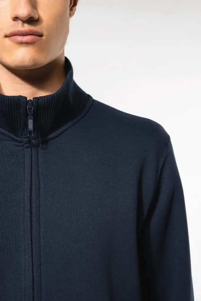K456-2_2026 - Hidalgo-werbeartikel Herensweater met rits — productfoto 4