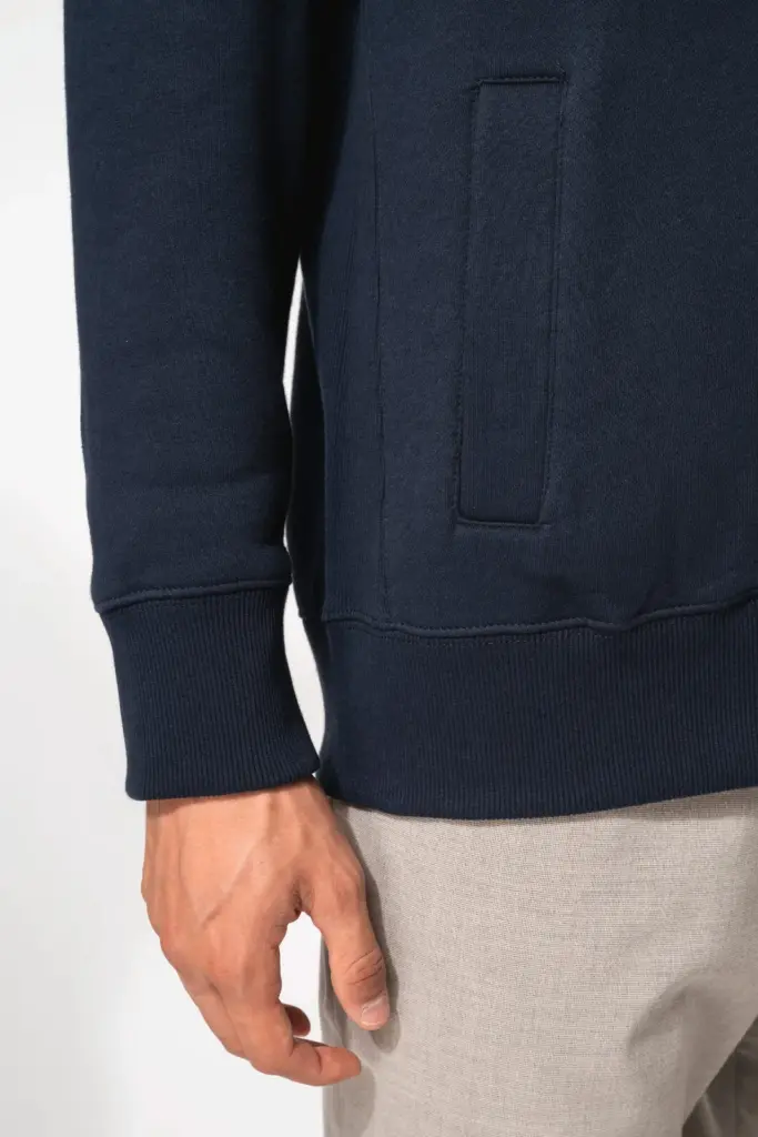 K456-4_2026 - Hidalgo-werbeartikel Herensweater met rits — productfoto 5