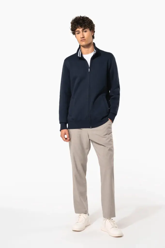 K456-5_2026 - Hidalgo-werbeartikel Herensweater met rits — productfoto 8