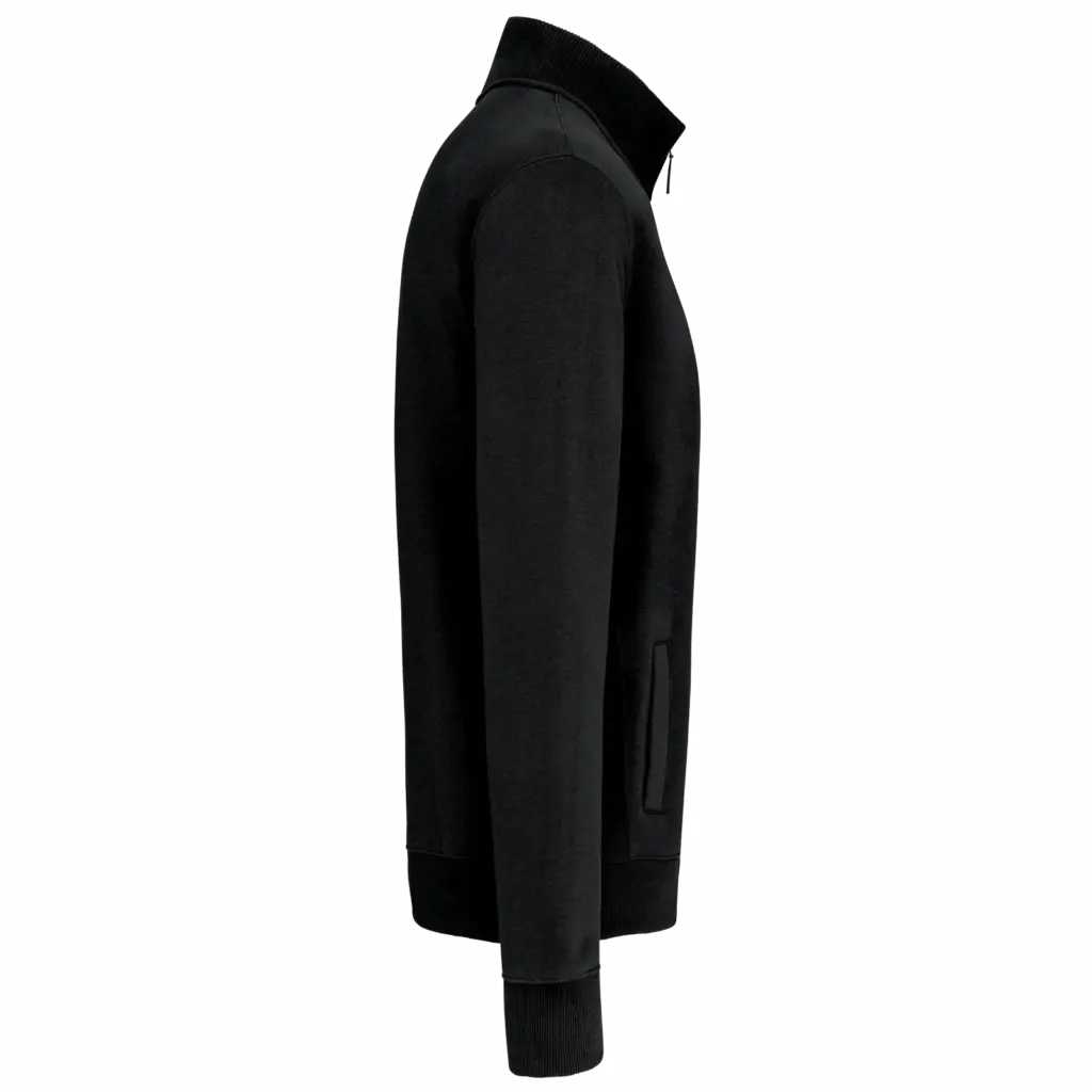 PS_K456-S_BLACK - Hidalgo-werbeartikel Herensweater met rits, black — productfoto 15