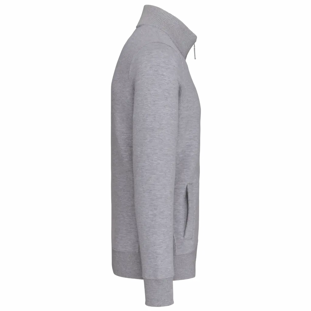 PS_K456-S_OXFORDGREY - Hidalgo-werbeartikel Herensweater met rits, oxford grey — productfoto 21