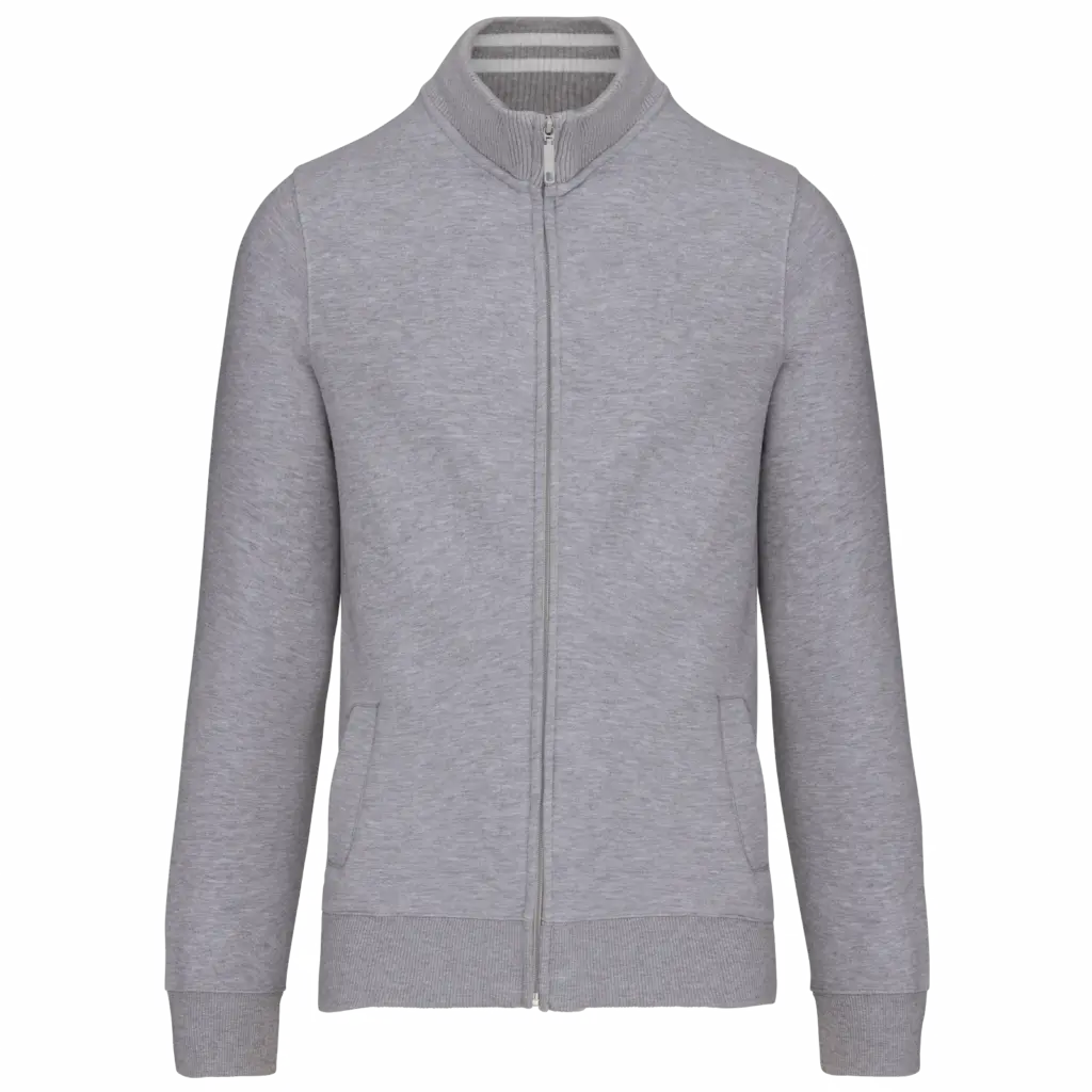 PS_K456_OXFORDGREY - Hidalgo-werbeartikel Herensweater met rits, oxford grey — productfoto 22