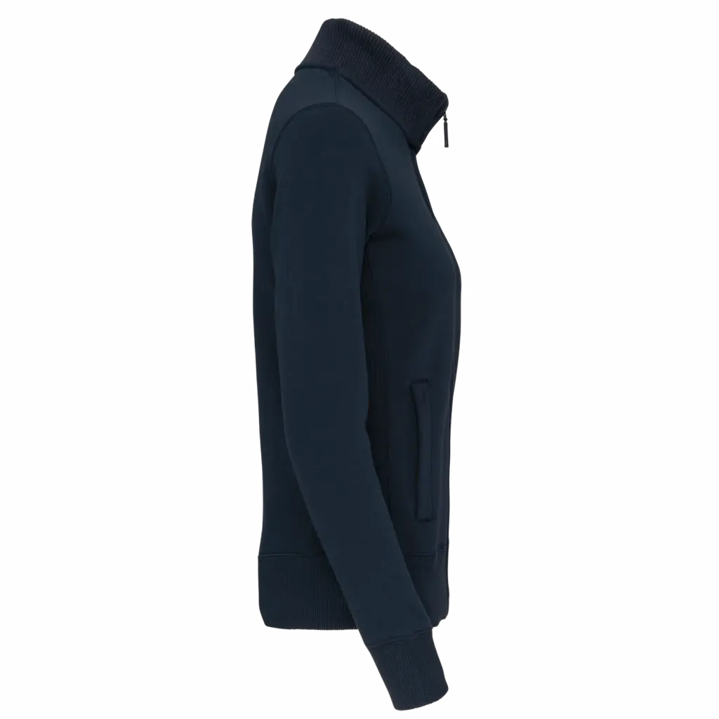 Damessweater met rits, navy — productfoto 7