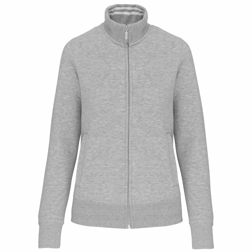 Damessweater met rits, oxford grey — productfoto 11