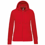 PS_K464_RED - Hidalgo Damessweater met rits en capuchon — productfoto 30