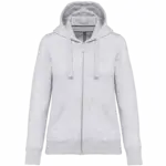 PS_K464_ASHHEATHER - Hidalgo Damessweater met rits en capuchon, ash heather — productfoto 9