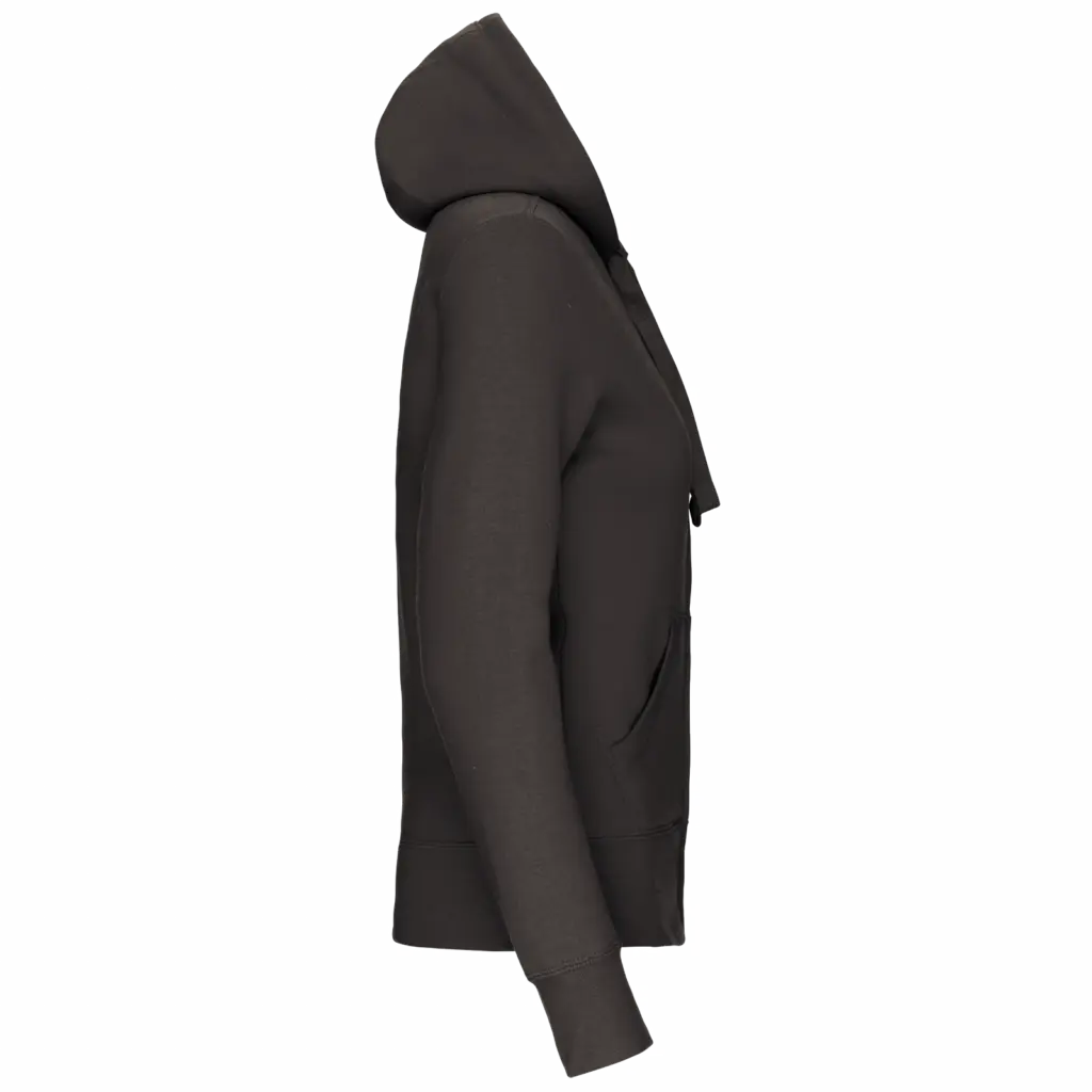 PS_K464-S_DARKGREY - Hidalgo Damessweater met rits en capuchon, dark grey — productfoto 14