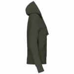 PS_K464-S_DARKKHAKI - Hidalgo Damessweater met rits en capuchon, dark khaki — productfoto 17