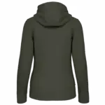 PS_K464-B_DARKKHAKI - Hidalgo Damessweater met rits en capuchon, dark khaki — productfoto 19