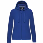 PS_K464_LIGHTROYALBLUE - Hidalgo Damessweater met rits en capuchon, light royal blue — productfoto 21