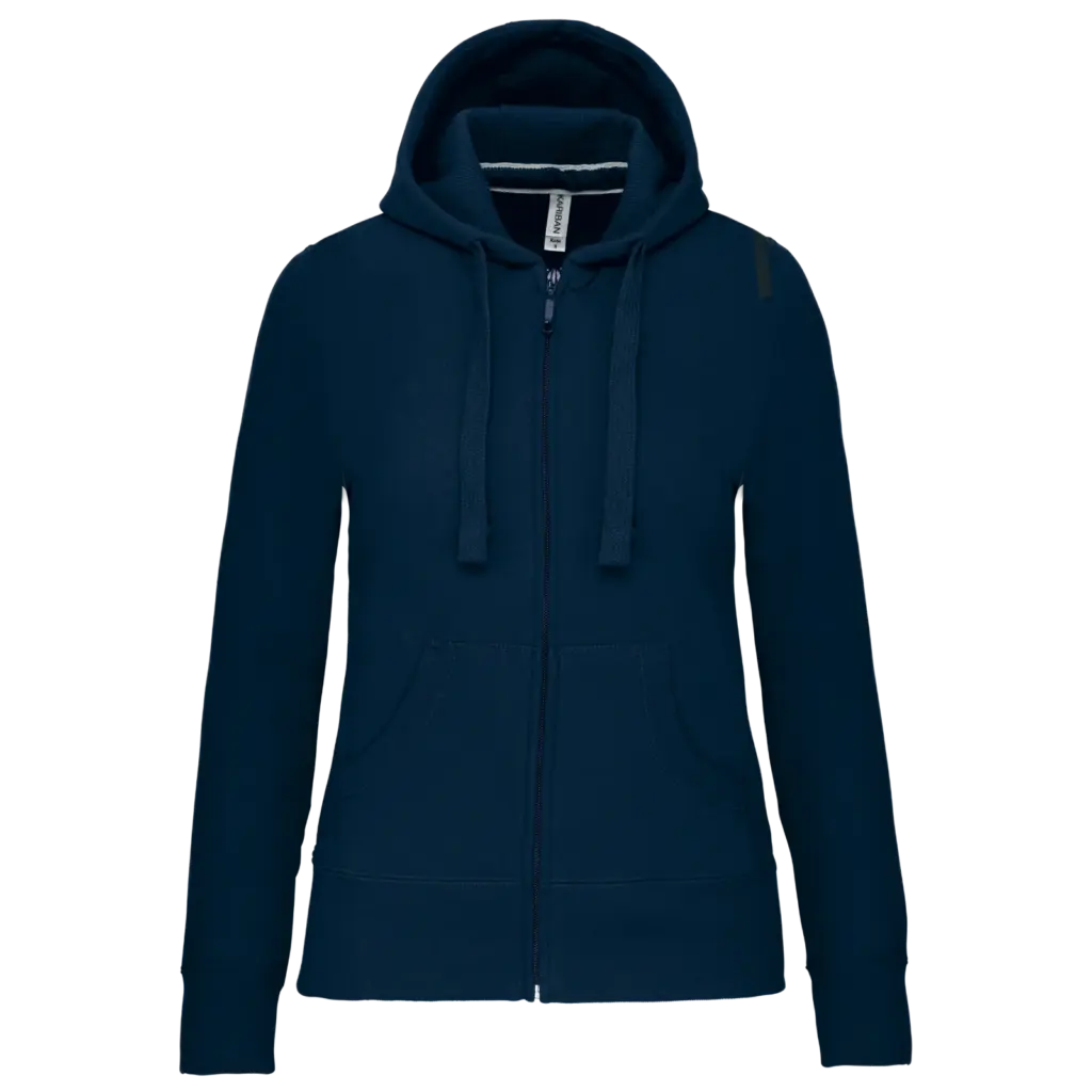 PS_K464_NAVY - Hidalgo Damessweater met rits en capuchon, navy — productfoto 24