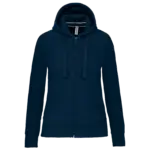 PS_K464_NAVY - Hidalgo Damessweater met rits en capuchon, navy — productfoto 24