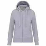 PS_K464_OXFORDGREY - Hidalgo Damessweater met rits en capuchon, oxford grey — productfoto 27