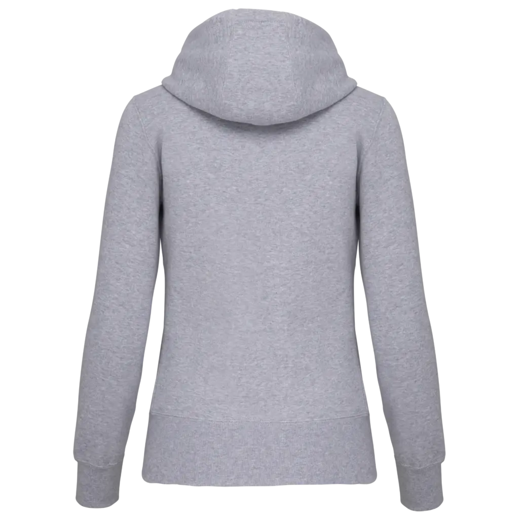 PS_K464-B_OXFORDGREY - Hidalgo Damessweater met rits en capuchon, oxford grey — productfoto 28