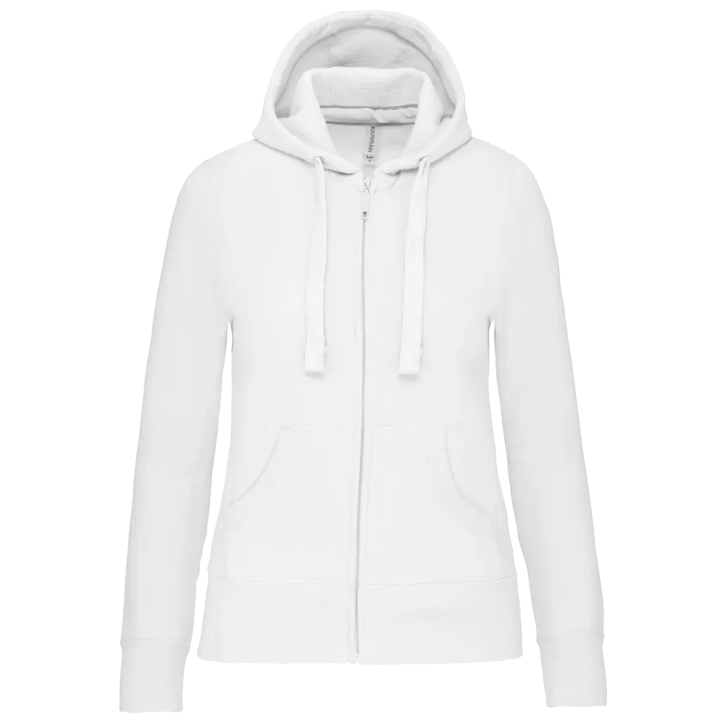 PS_K464_WHITE - Hidalgo Damessweater met rits en capuchon, white — productfoto 33