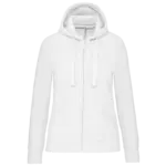PS_K464_WHITE - Hidalgo Damessweater met rits en capuchon, white — productfoto 33