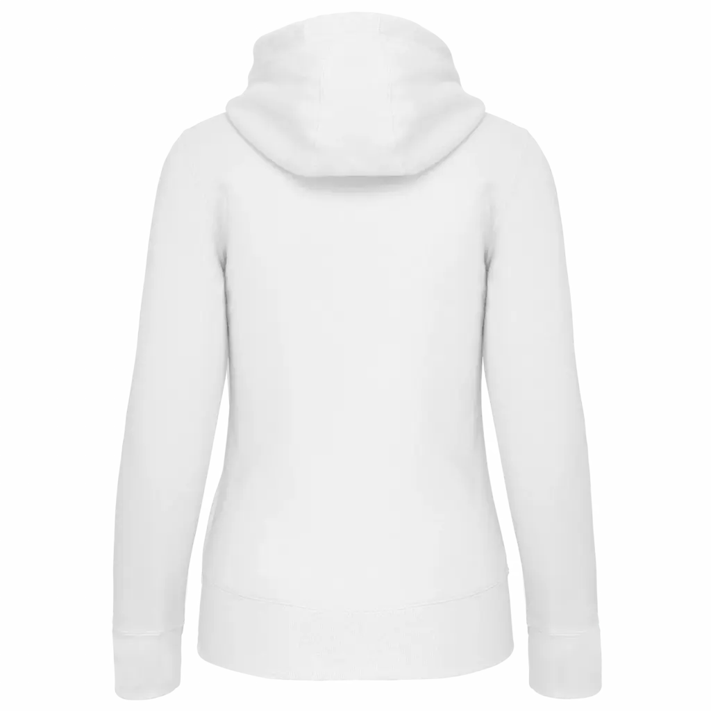 PS_K464-B_WHITE - Hidalgo Damessweater met rits en capuchon, white — productfoto 34
