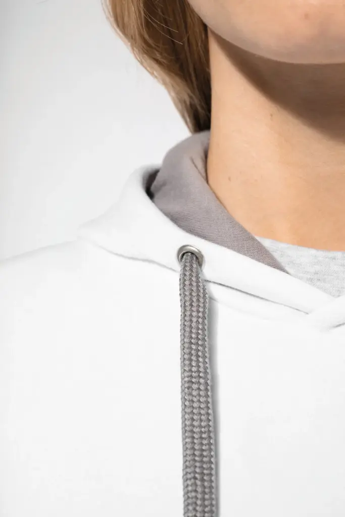 Damessweater met capuchon in contrasterende kleur — productfoto 3