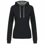Damessweater met capuchon in contrasterende kleur — productfoto 9