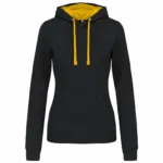 Damessweater met capuchon in contrasterende kleur — productfoto 15