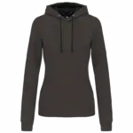 Damessweater met capuchon in contrasterende kleur — productfoto 18