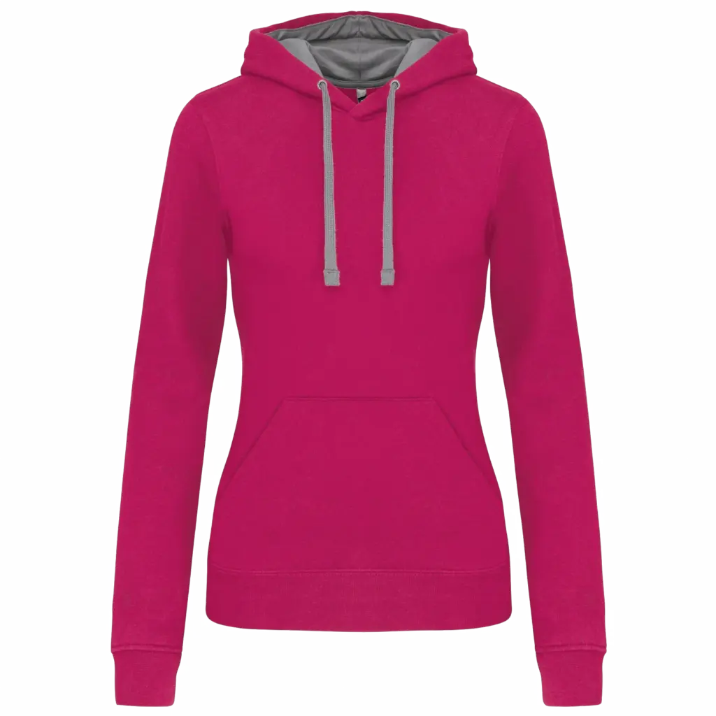 Damessweater met capuchon in contrasterende kleur — productfoto 21