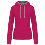 Damessweater met capuchon in contrasterende kleur — productfoto 21