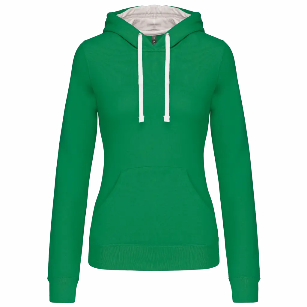 Damen Hoodie K465 Kontrast bedrucken Fleece Baumwolle S-XXL — Produktfoto 23