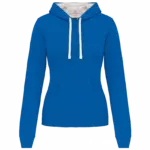 Damen Hoodie K465 Kontrast bedrucken Fleece Baumwolle S-XXL — Produktfoto 24