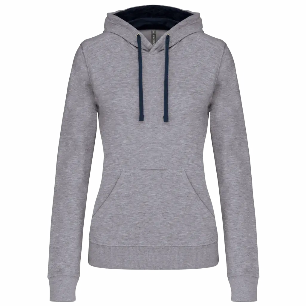 Damen Hoodie K465 Kontrast bedrucken Fleece Baumwolle S-XXL — Produktfoto 29