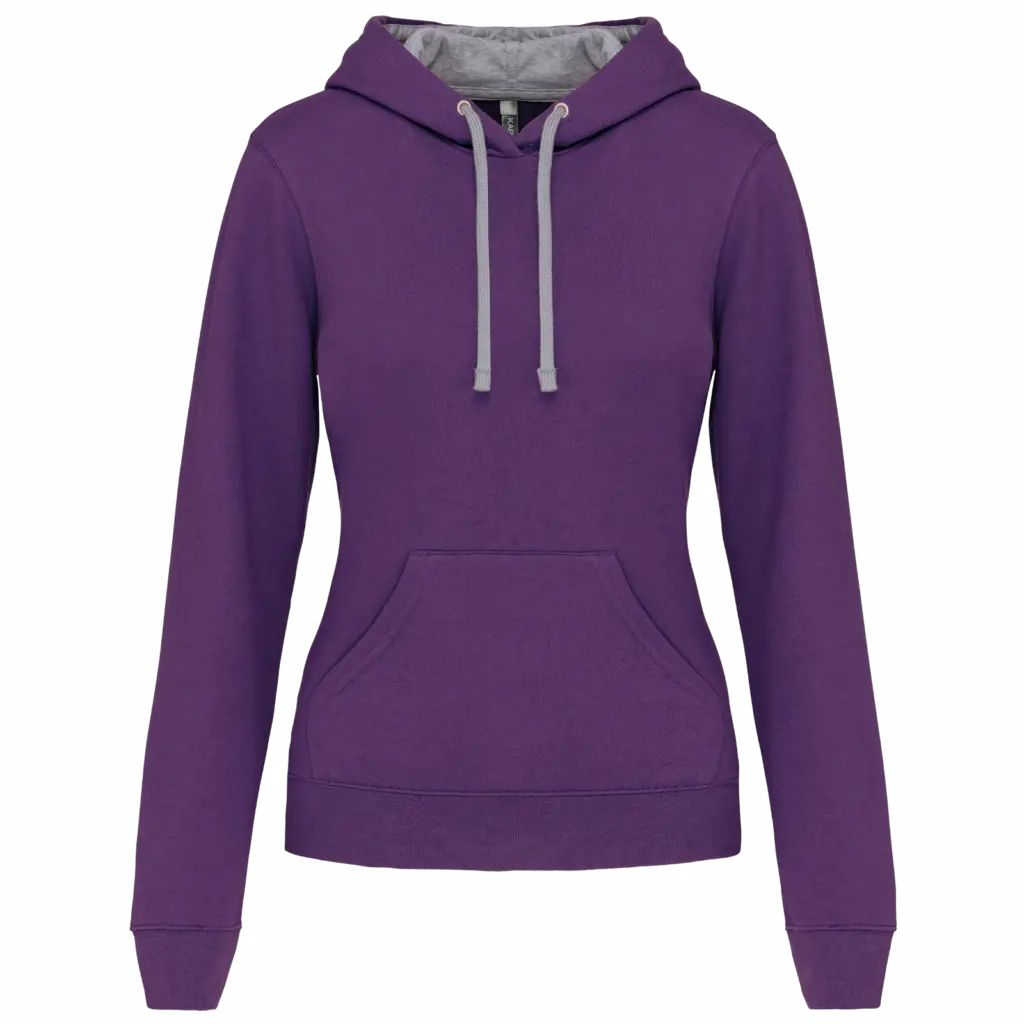 Damen Hoodie K465 Kontrast bedrucken Fleece Baumwolle S-XXL — Produktfoto 30