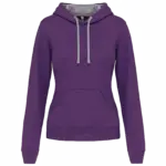 Damen Hoodie K465 Kontrast bedrucken Fleece Baumwolle S-XXL — Produktfoto 30