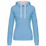 Damen Hoodie K465 Kontrast bedrucken Fleece Baumwolle S-XXL — Produktfoto 32