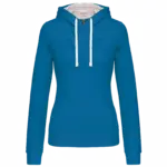 Damen Hoodie K465 Kontrast bedrucken Fleece Baumwolle S-XXL — Produktfoto 33