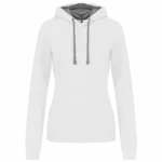 Damen Hoodie K465 Kontrast bedrucken Fleece Baumwolle S-XXL — Produktfoto 34