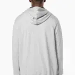 Herensweater met rits en capuchon in contrasterende kleur — productfoto 2