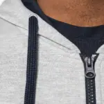 Herensweater met rits en capuchon in contrasterende kleur — productfoto 4
