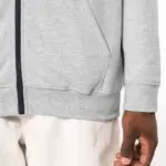 Herensweater met rits en capuchon in contrasterende kleur — productfoto 5