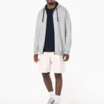 K466_2026 - Hidalgo-werbeartikel Herensweater met rits en capuchon in contrasterende kleur — productfoto 6