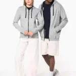 K466-K467-2_2026 - Hidalgo-werbeartikel Herensweater met rits en capuchon in contrasterende kleur — productfoto 10