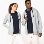 K466-K467_2026 - Hidalgo-werbeartikel Herensweater met rits en capuchon in contrasterende kleur — productfoto 12