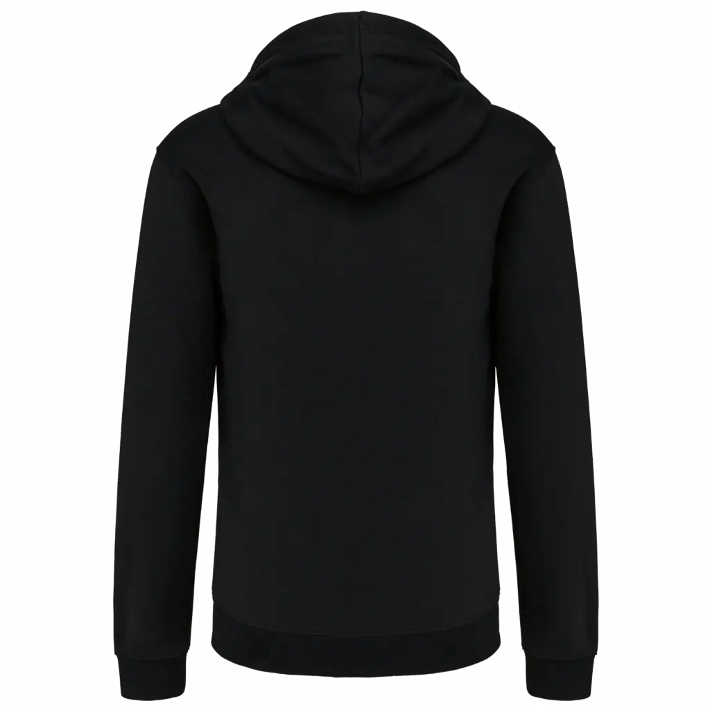 PS_K466-B_BLACK-FINEGREY - Hidalgo-werbeartikel Herensweater met rits en capuchon in contrasterende kleur, black / fine grey — productfoto 15