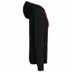PS_K466-S_BLACK-RED - Hidalgo-werbeartikel Herensweater met rits en capuchon in contrasterende kleur, black / red — productfoto 16