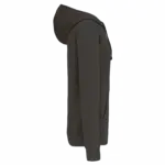 PS_K466-S_DARKGREY-BLACK - Hidalgo-werbeartikel Herensweater met rits en capuchon in contrasterende kleur, dark grey / black — productfoto 22