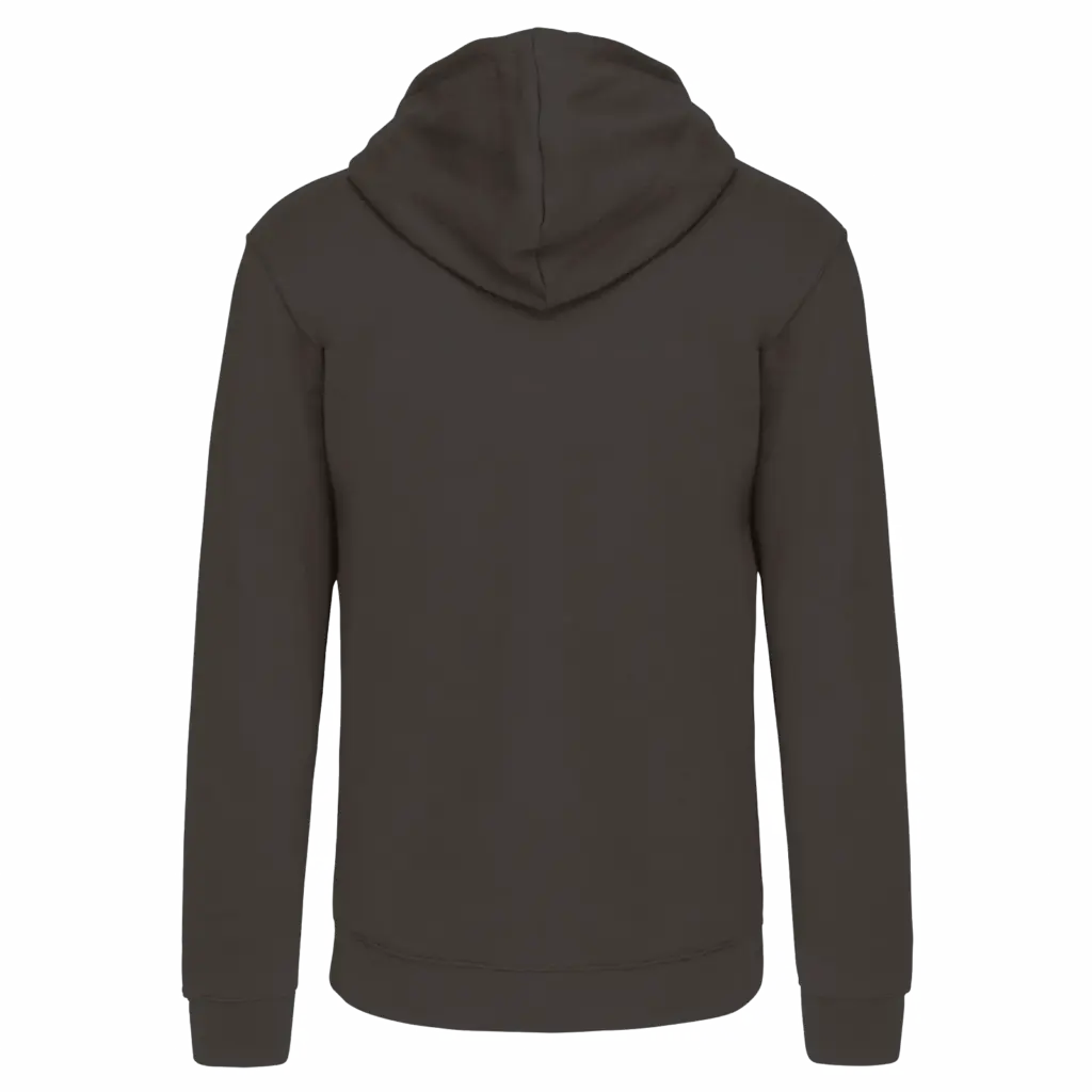 PS_K466-B_DARKGREY-BLACK - Hidalgo-werbeartikel Herensweater met rits en capuchon in contrasterende kleur, dark grey / black — productfoto 24