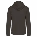 PS_K466-B_DARKGREY-BLACK - Hidalgo-werbeartikel Herensweater met rits en capuchon in contrasterende kleur, dark grey / black — productfoto 24